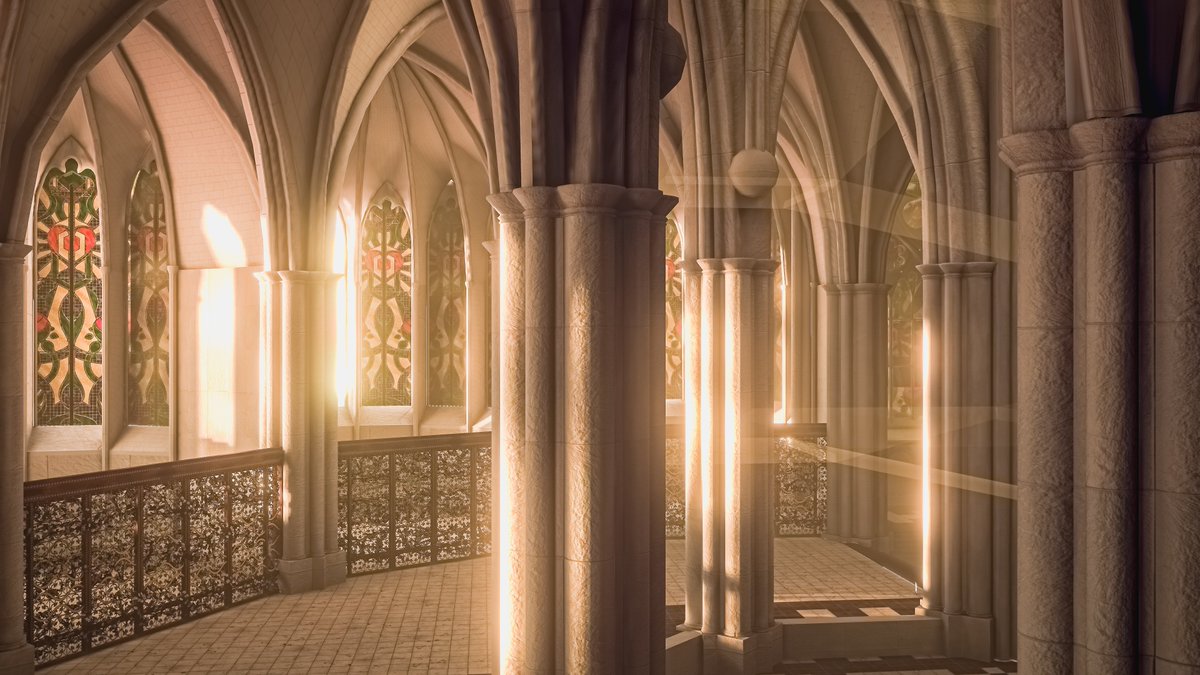 Neomance's tweet photo. Light Enters The Grand Cathedral
大聖堂に光が差し込む

World : Cathedral of Witches
Author : hexe․exe

#VRChat_world紹介 #Neo写真 https://t.co/8lIwr7KT5K