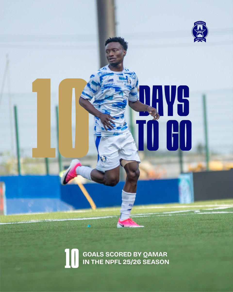 ShootingSc's tweet photo. 10 DAYS TO GO π΅
10 unforgettable goals from Qamar
#3SC | #UpShooting | #NPFL27 https://t.co/8jv6exSlLn