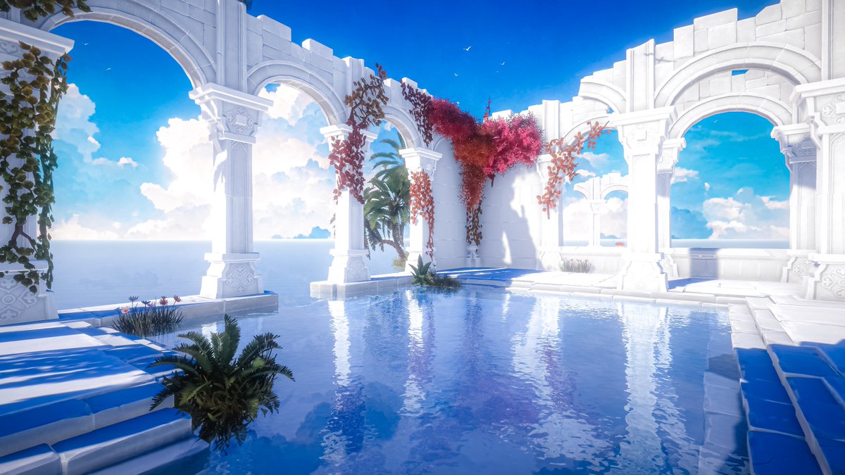 Neomance's tweet photo. Dreamlike Reflections Of A Peaceful World
平和な世界の夢のような映し絵

World : Shimmering Summer
Author : Zix808

#VRChat_world紹介 #Neo写真 https://t.co/ndM9ZZATXC