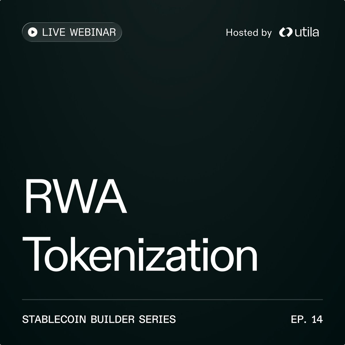 utila_io's tweet photo. RWA tokenization is moving deeper into institutional finance. What does it take to build the infrastructure behind it?

Join @Presto_Labs, @R25Official &amp; @libeara_ for the next Utila Stablecoin Builder Series webinar on Aug 25.

Register: https://t.co/gpnud06YsZ https://t.co/HKhIQfZamb