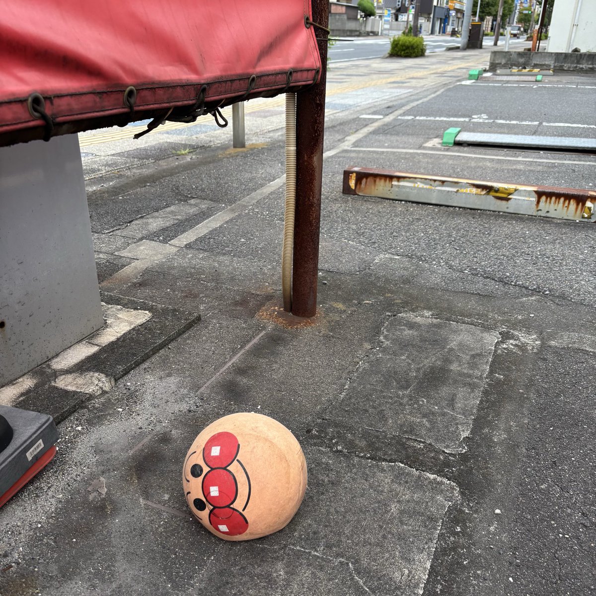 caboss_K's tweet photo. 新しい顔と入れ替わった後、みたいな感じのボールが落ちていた。 https://t.co/POOwDM8A95