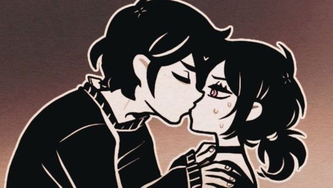 BlackleyBlack's tweet photo. Andy &amp; Leyley kissing 💖

#AshleyGraves #AndyGraves #TheCoffinOfAndyAndLeyley #TCOAAL #Leyley #AndyAndLeyley #TCOAALFanart #CoffinOfAndyAndLeyley https://t.co/z5pyg7A4jG