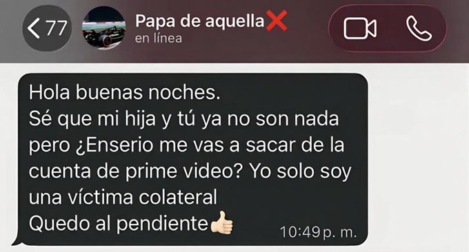 alexnohate's tweet photo. el padre de mi ex me acaba de decir esto, llorera https://t.co/pbrpeN9jWd