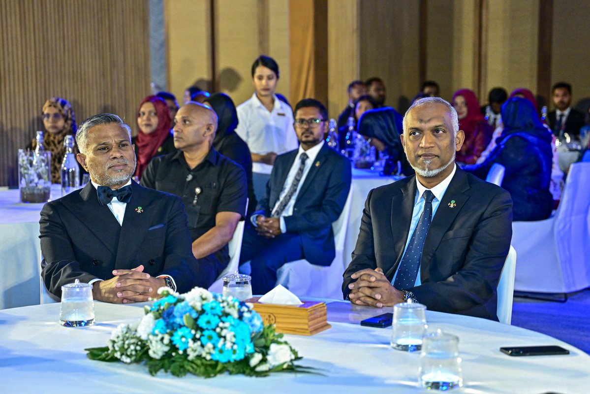 presidencymv's tweet photo. President Dr @MMuizzu attends the ‘PGO 2.0’ launch ceremony. The initiative forms part of the nationwide digital transformation under Maldives 2.0, advancing a human-led, AI-powered and accessible digital system. https://t.co/cYOEcYOGoG