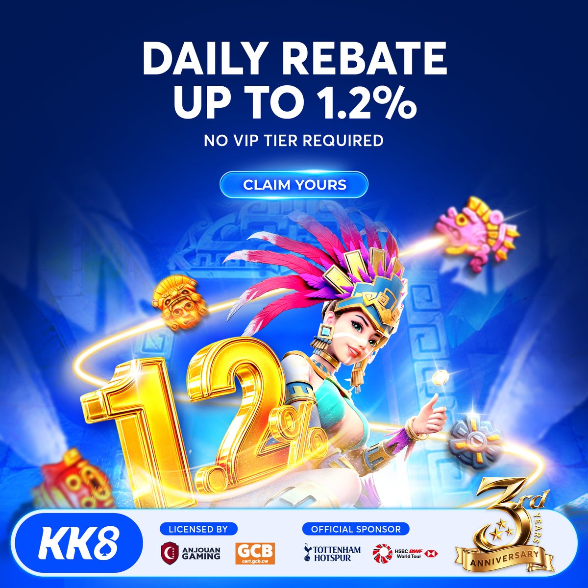 _KK8SG's tweet photo. 💎 Your Daily 1.2% Rebate Awaits!
Get 1.2% Daily Rebate automatically and enjoy extra value as part of your KK8 experience. No extra steps—just daily rewards. 🎉

📲 Click the link (https://t.co/UeF3adq9y0) and register your KK8 account today

#KK8 #DailyRebate #Rewards https://t.co/CyXatNWge9