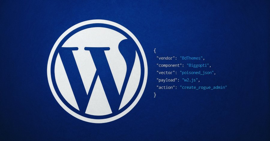 TheHackersNews's tweet photo. 🚨 ALERT - Poisoned #WordPress plugin JSON creates rogue admins and web shells.

Seven BdThemes plugins were disabled after attackers gained write access to vendor-hosted data fetched inside wp-admin.

Here's how the backdoor was planted: https://t.co/TkohYswPIy