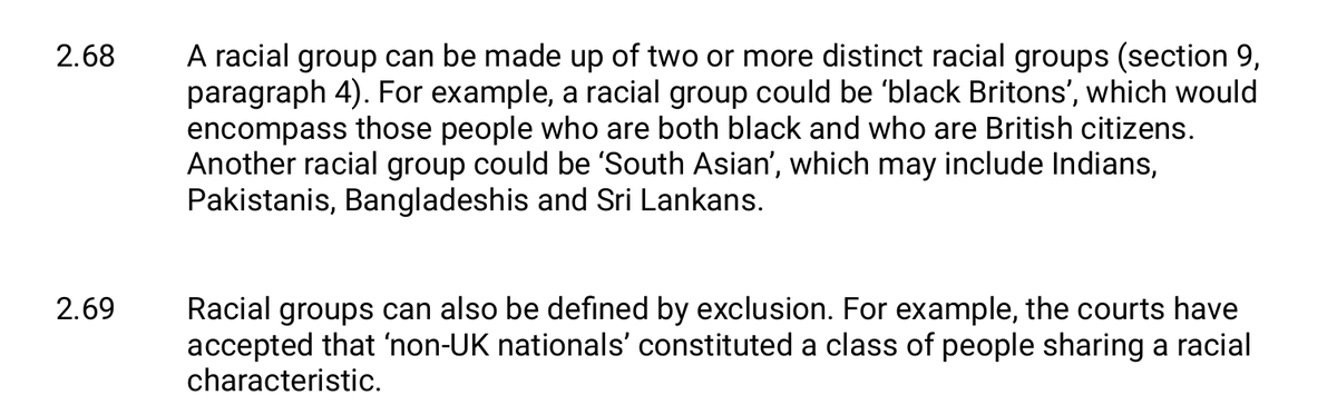 AlessandraAster's tweet photo. This has nothing to do with gender but a useful reminder that the #CodeOfPractice is bullshit about a lot more than gender. This is its definition of racial group. So now British citizenship is a racial group. Really, Jesus wept. https://t.co/EWsqKeThsK