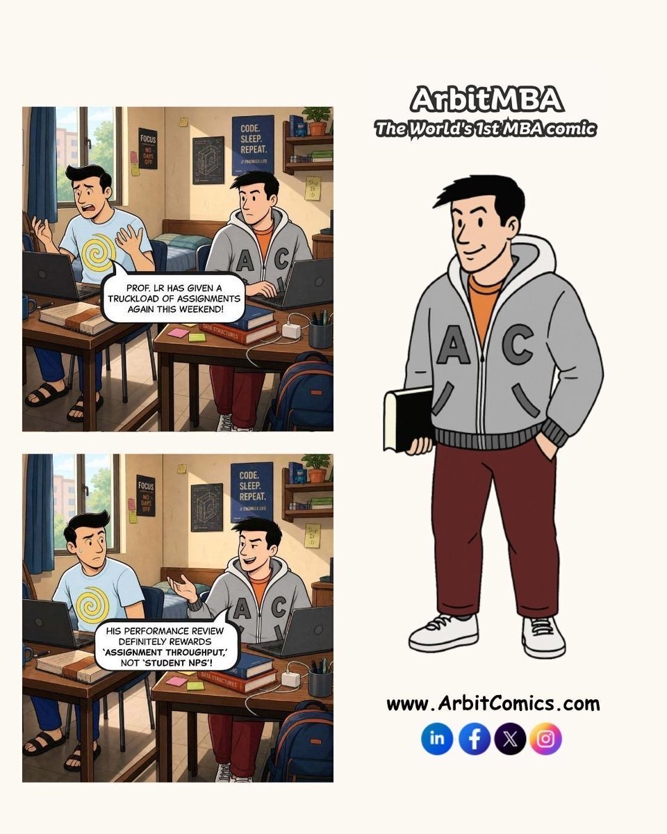 ArbitMBA's tweet photo. Management principles don’t apply to management education!

#CollegeLife #EngineeringLife #MBAMemes #StudentLife #ArbitMBA https://t.co/EgViERjt5i