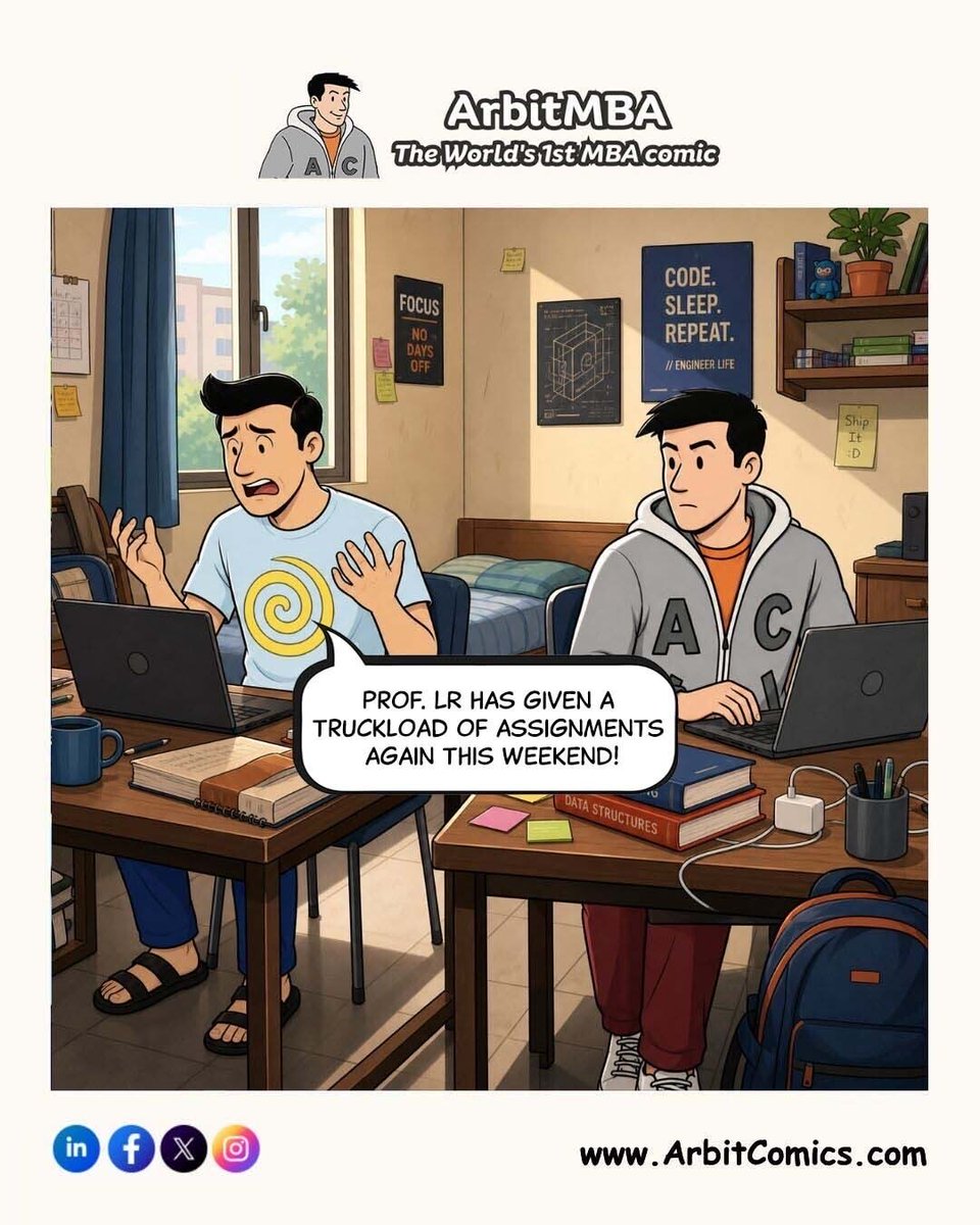 ArbitMBA's tweet photo. Management principles don’t apply to management education!

#CollegeLife #EngineeringLife #MBAMemes #StudentLife #ArbitMBA https://t.co/EgViERjt5i