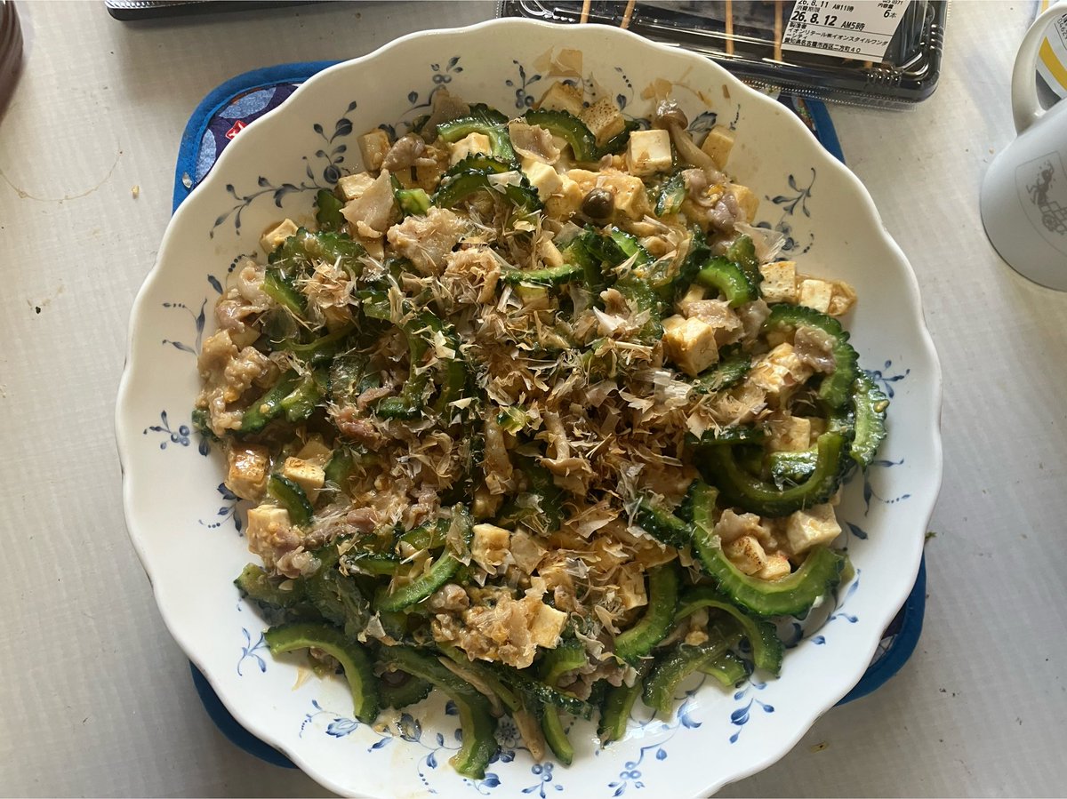 kabigon1969's tweet photo. クソ暑い昼飯はゴーヤーチャンプルー https://t.co/pBF9lQgS54