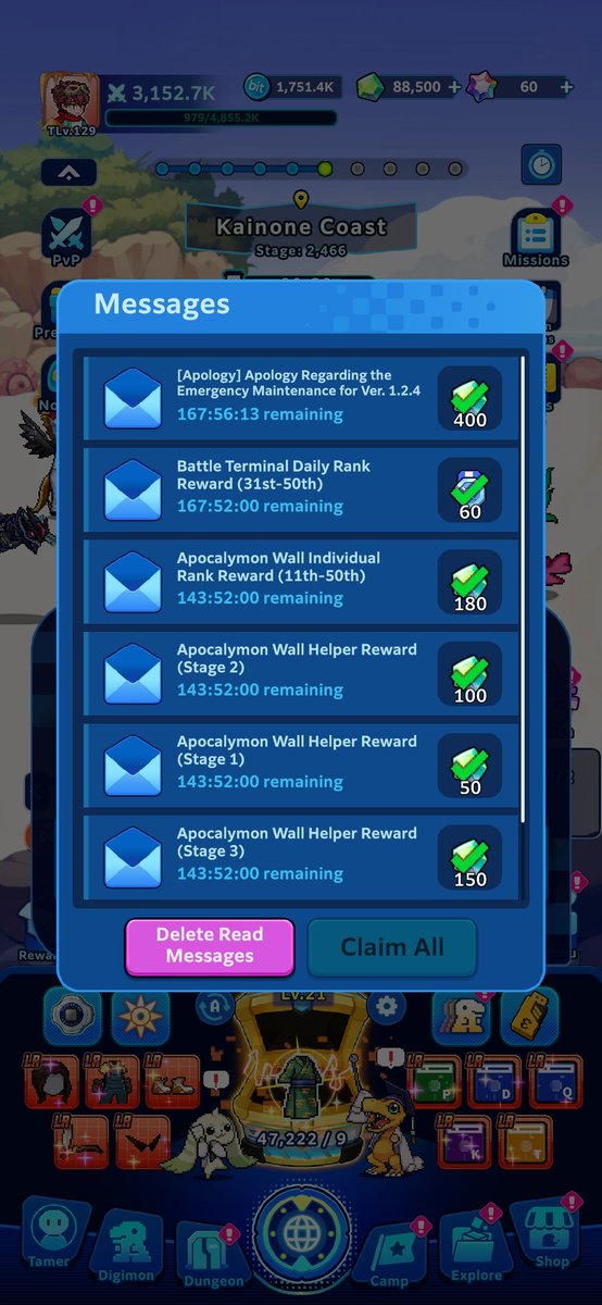 MrDankRanch's tweet photo. @Digimon_up_en Are we fucking serious bandai?? Make people lose an entire days worth of progress AND YOU COMPENSATE WITH 400 FUCKING EMERALDS!?! https://t.co/2Ka14JgzEc