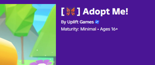 AMReporters's tweet photo. ⚠️ Adopt Me! has been age-restricted to 16+.

The team has confirmed they have contacted Roblox and they are looking into restoring the game to All Ages again.

In the meantime, Daily Streaks have been paused and you will not lose anything you own. https://t.co/BuIKZ2nJid