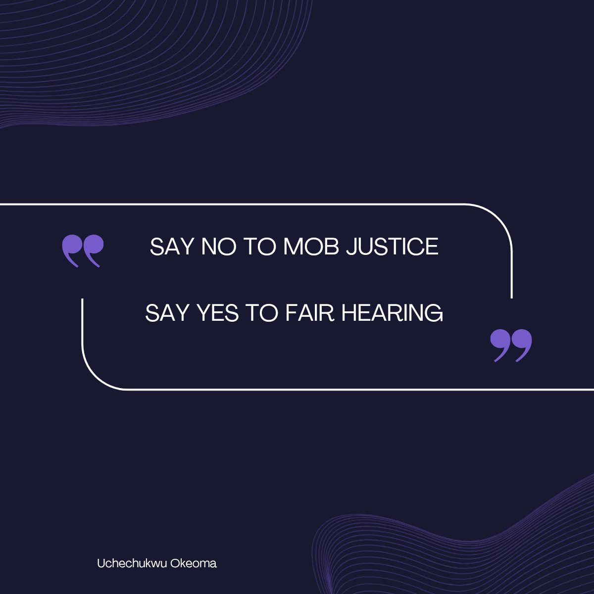 focusEsq's tweet photo. ‼️

Humans tell stories through the lens of their own interests, emotions, pain, or agenda. "What is left out is often more important than what is said". 

A single account can sound compelling, emotional, and even “look true/obvious”. Yet the moment the other party is allowed to speak, inconsistencies appear, motives become clearer, and the truth begins to emerge. This is why you do not rely on first to speak to judge, there is always more to be know. At times the first to tell their story is right, but hearing the other person reduces the degree of guilt on him, you begin to see that it is not as serious as was painted by the first party.

If we continue to decide on one sided stories, we slide into mob justice and arbitrariness. Nigeria has seen enough of that "mob justice", potentials has been lost on mob justice, and no one is even above mob justice, it could/can be different when the victim is allowed to speak his own truth.

whenever you hear only one side of a story. Ask the simple, but changing question;

“HAVE I HEARD THE OTHER PERSON?”

And trust me, most times when you hear the other person, disposition usually change!

This is the rationale behind "FAIR HEARING PRINCIPLE" and it is why unlike the mob, the court would/must hear the defendant before passing judgment even if he be the devil to the public eye.

‼️SAY NO TO MOB JUSTICE 
SAY YES TO FAIR HEARING ‼️

Thank youuu for your attention to this matter.