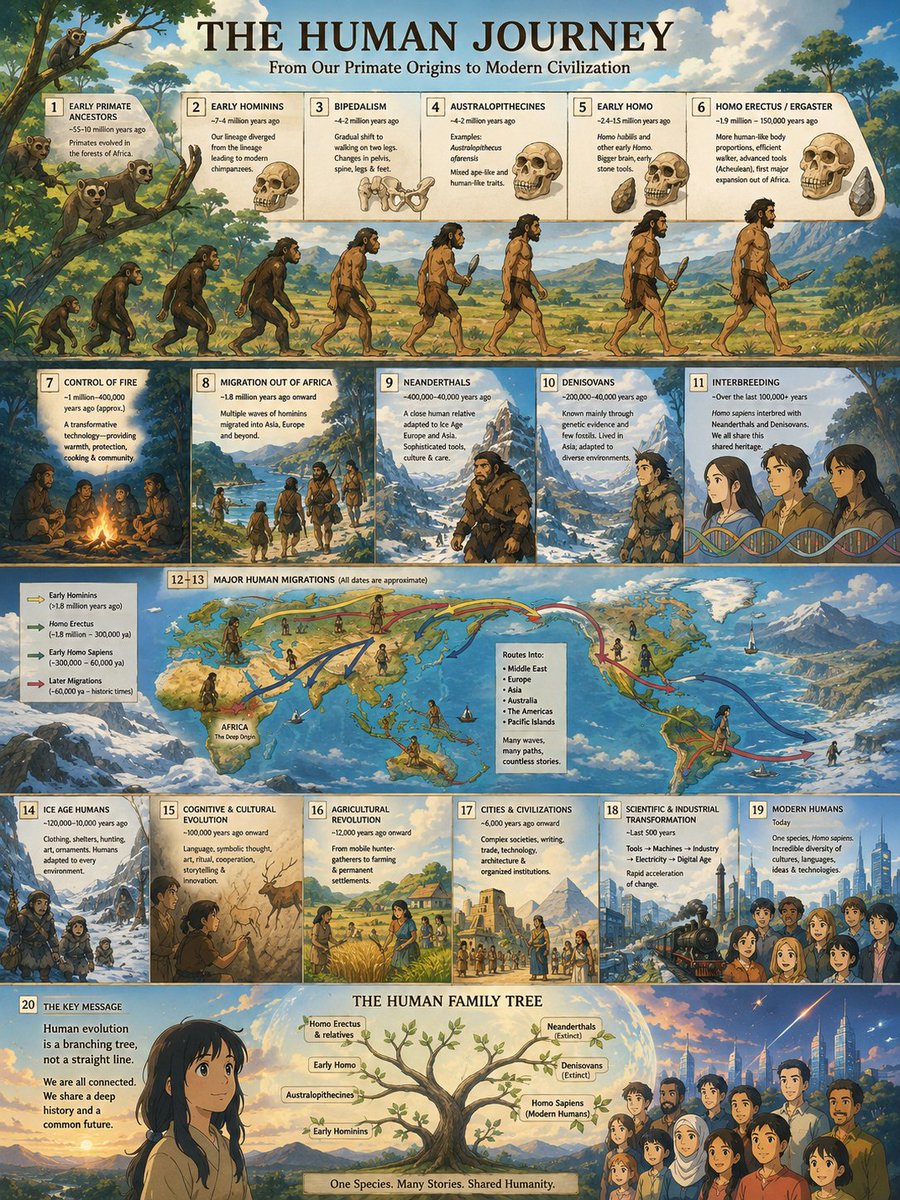 psei9cmudo's tweet photo. Human Evolution Journey https://t.co/360AyTMMt7