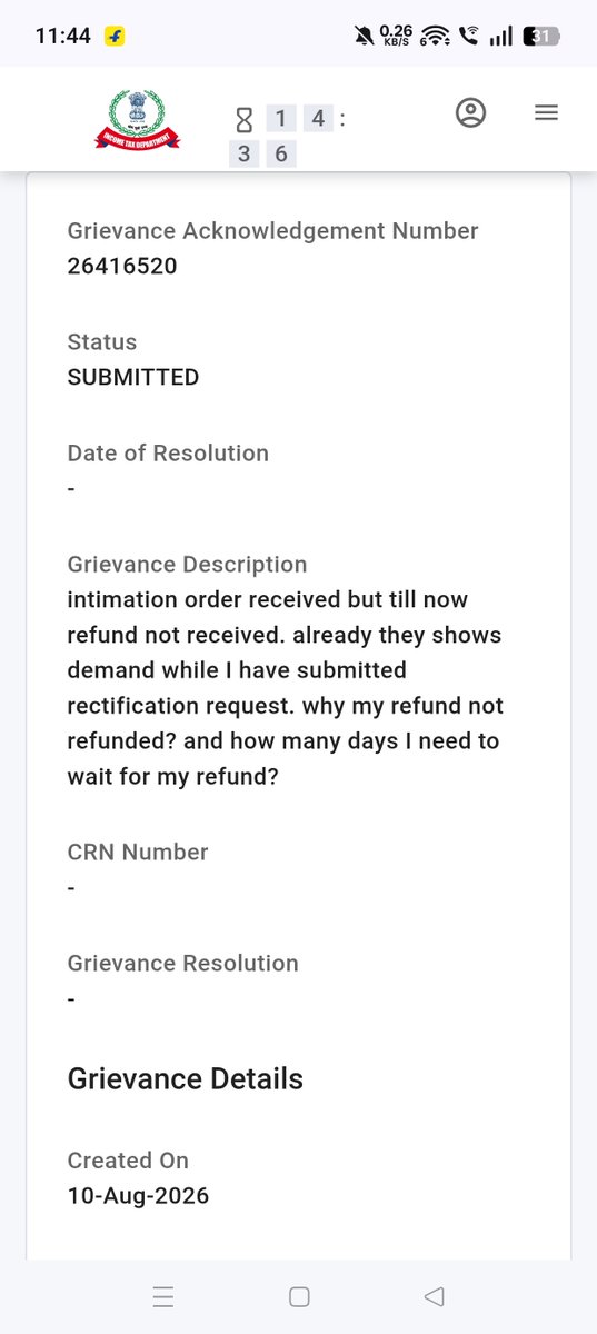 arindam_jpg's tweet photo. Received refund intimation, but refund is on hold. I accepted the old demand and the amount was adjusted against my TDS, yet the remaining refund hasn't been credited to my account. Requesting urgent resolution @IncomeTaxIndia #ITRREFUND https://t.co/aobyNRpsRA