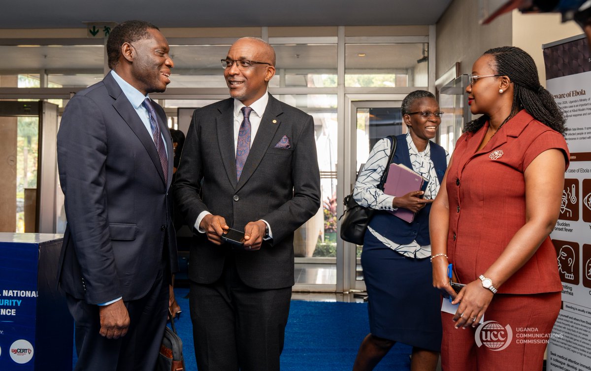 UCC_Official's tweet photo. DAY ONE | The Inaugural National Cybersecurity Conference 2026 is underway, with distinguished guests arriving for a day of dialogue on securing Uganda’s digital future. #CyberUG #Connectedug2030 #DigitalUganda | @MoICT_Ug | @UCC_ED | @UgCERT| @Bbossa
