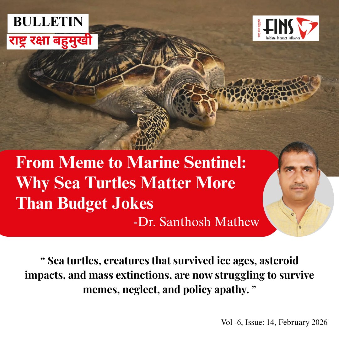 FINSHQ's tweet photo. 𝗙𝗜𝗡𝗦 𝗕𝗨𝗟𝗟𝗘𝗧𝗜𝗡 – राष्ट्र रक्षा बहुमुखी
𝗔𝗥𝗖𝗛𝗜𝗩𝗘𝗦 | 𝗙𝗘𝗕𝗥𝗨𝗔𝗥𝗬 𝟮𝟬𝟮𝟲

Is marine conservation an administrative afterthought, or a crucial pillar of trade resilience for India?
 
Read- Article 6: https://t.co/Lj9kMMMVlR

#FINS #FINSBulletin https://t.co/VHSXbj173X