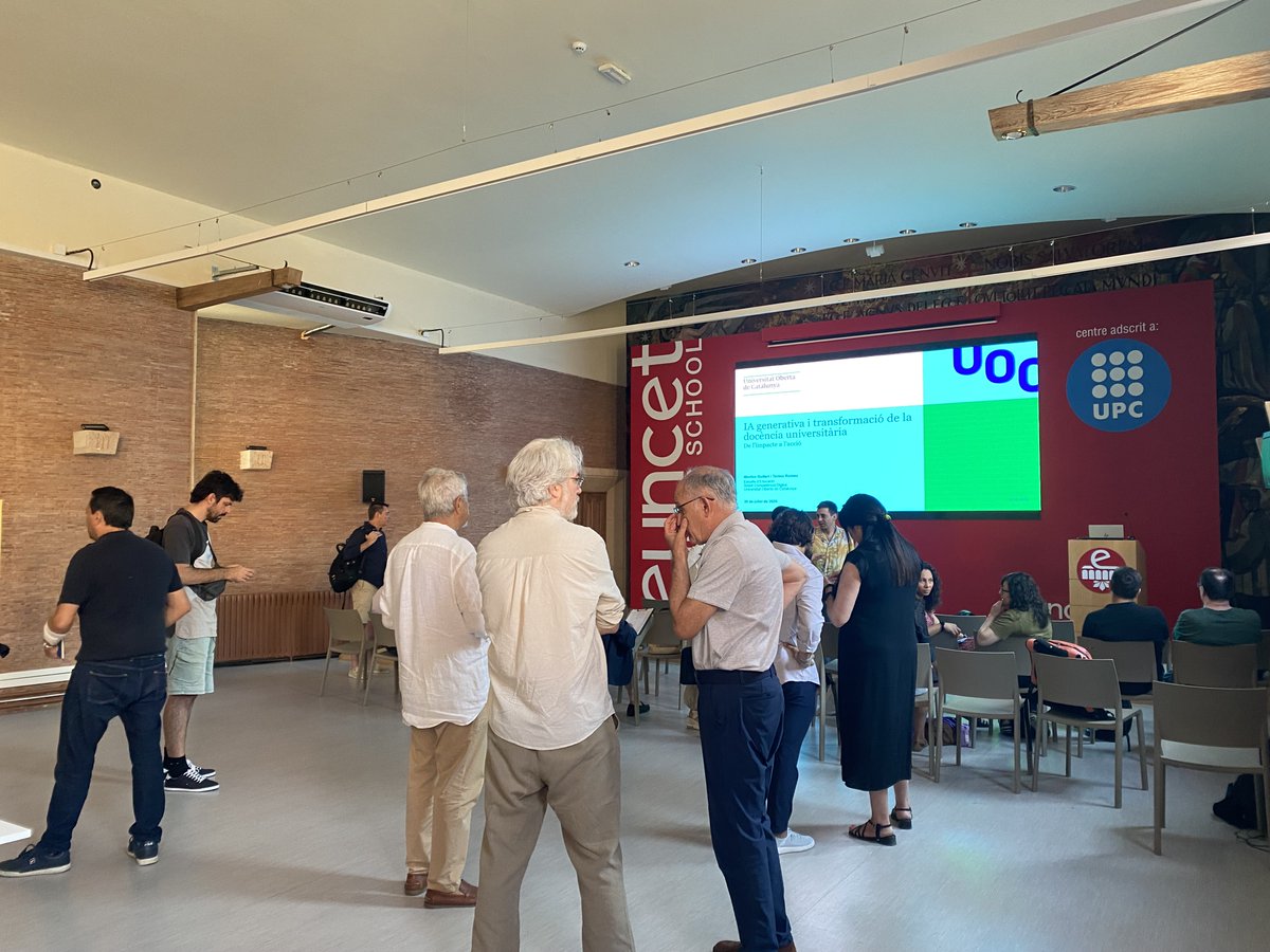 edulabTIC's tweet photo. 🚀 Les investigadores #Edulab @montseguitert i @tromeu han impartit una formació a @euncet sobre "#IA generativa i transformació de la docència universitària - De l'impacte a l'acció" 

#researchUOC #Educació #Tecnologia https://t.co/opj86Rf6SE