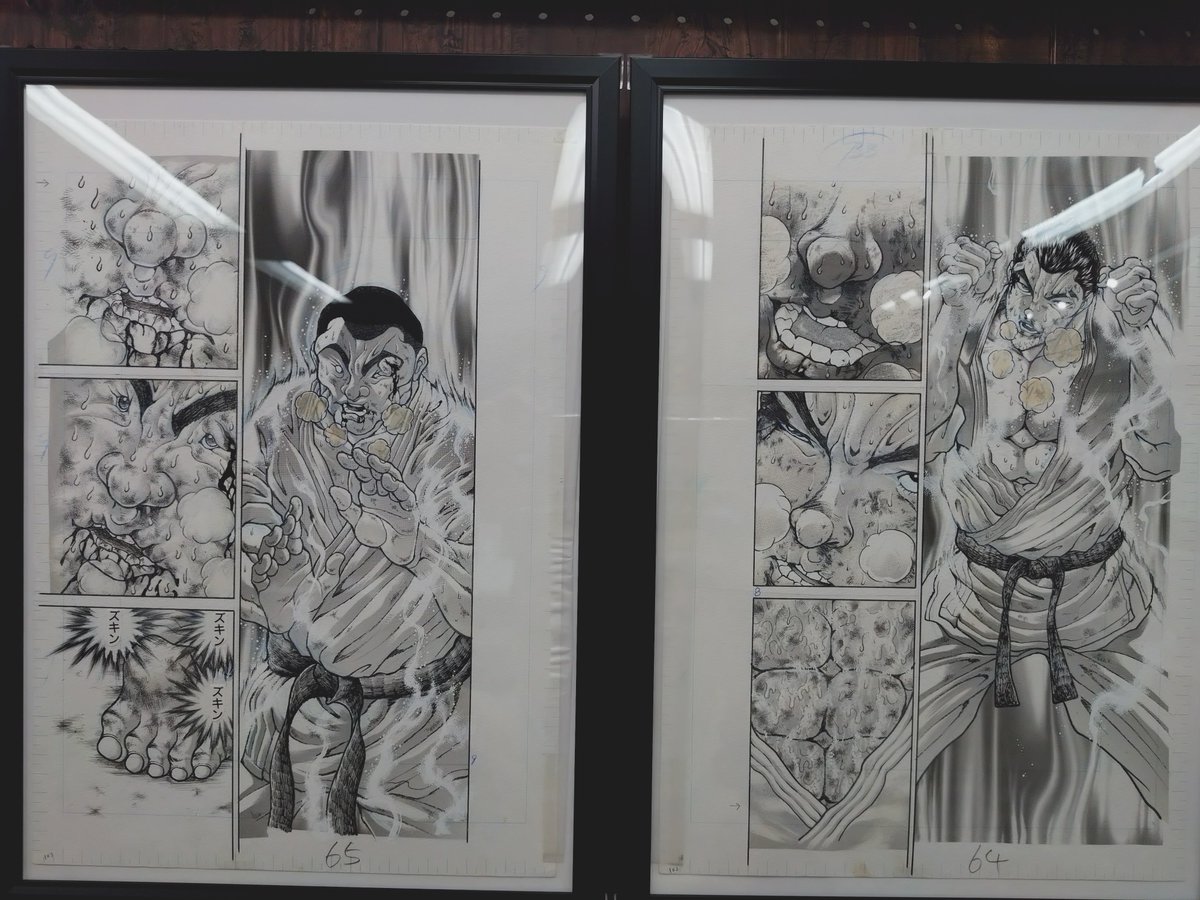 gran_hisa's tweet photo. ベアトラップギャラリーで、餓狼伝原画展！漢というか獣というか……善いなぁ https://t.co/oKG3Y9krZg