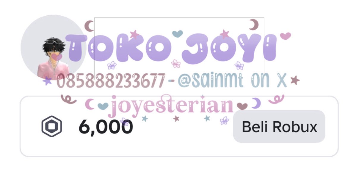 toesoro's tweet photo. ꒰ৎ 𝑶𝑷𝑬𝑵 𝑹𝑶𝑩𝑼𝑿 𝑶𝑹𝑫𝑬𝑹 ꒰ৎ

₊˚⊹ 1R — 155P
₊˚⊹ 100R — 15.500

♡ robux via username (@)
♡ clean 100% ada proof
♡ bisa beli eceran
♡ fast gift
♡ payment via qris &amp; rekber tersedia

order langsung lewat WhatsApp di bio ya 🙌🏻 https://t.co/vc8d0wklhU