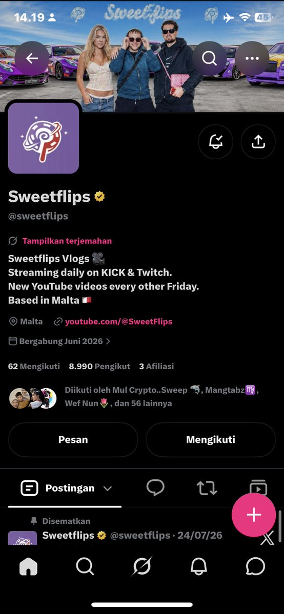 cymodoceac's tweet photo. @sweetflips WOW @sweetflips this $10k giveaway is pure fire!! Already following with notifs on, deep in the Discord, liked &amp; commented. 

Tagging my luck partner @capeqsekali so we can both snatch one of those $1,000 wins together! 

Manifesting hard 💜🔥 Let’s gooo! https://t.co/690eGLgADE