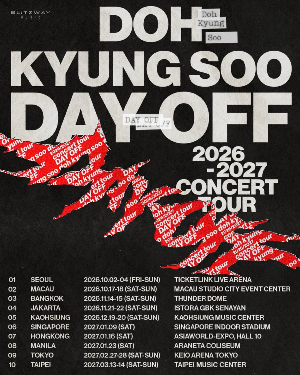 kji114cart's tweet photo. open for ticket assistance!
2026-27 DOH KYUNGSOO CONCERT TOUR β DAY-OFF in Manila
online / onsite purchasing
limited slots only!
π dm if interested
#λκ²½μ #DOHKYUNGSOO #DAY_OFF #DohKyungsooInManila #DAY_OFF_in_Manila #DAYOFFinManila https://t.co/SO92QydMkt