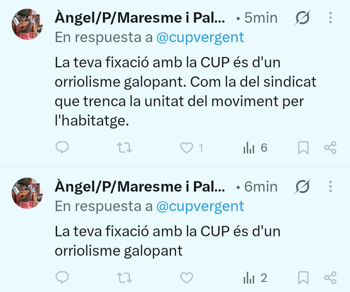 cupvergent's tweet photo. Respostes a dos tuits: un del 2022 i un del 2025,i després bloquejar.
Per veure que la CUP desnona https://t.co/1uPOkTVqql