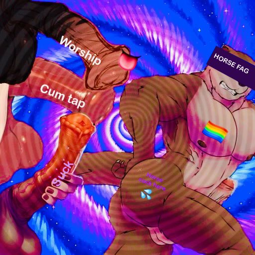 SillyOtt's tweet photo. Horny otter pleasing all these horse cocks. Submit to them. Lick them. Drink their cum. And keep fapping to these beautiful cocks. https://t.co/XualcLH4rf