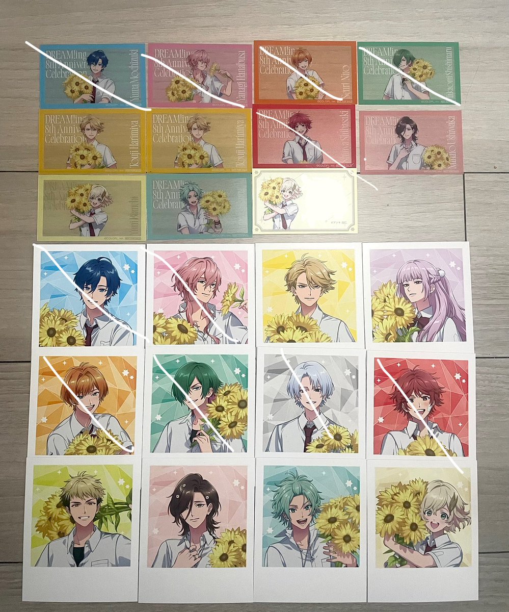 restindada's tweet photo. 【交換、譲渡】ドリミ DREAM!ing 8th Anniversary Celebration 
譲
クリアカード：藤次、凛太朗、由仁
特典カード：由仁
ポラロイド：藤次、紫音、一生、湊、凛太朗、由仁
求
仁＞買取

郵送希望です。 https://t.co/eTog7B43Hw