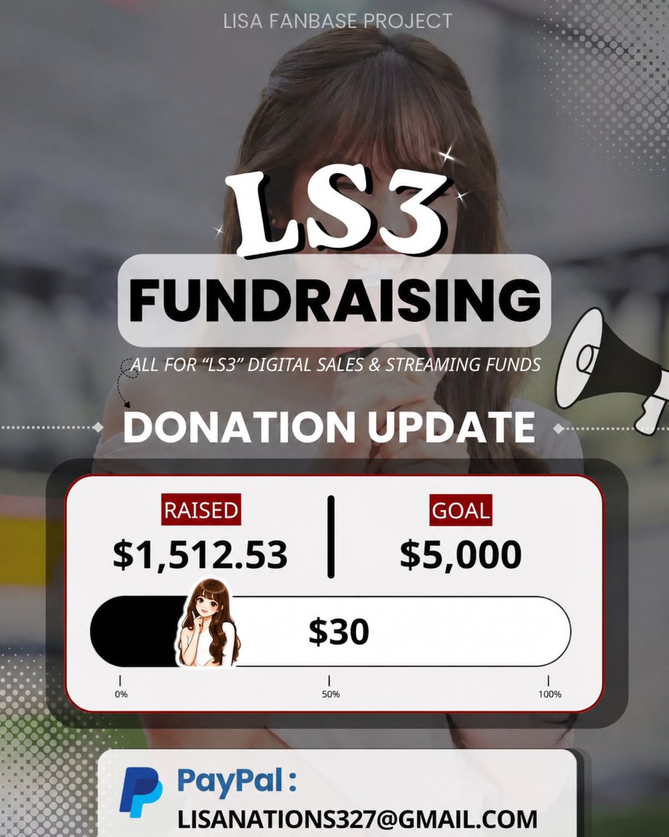 LISANATIONS_'s tweet photo. 📢 New #LISA music is coming VERY SOON. 😱🤯

Let’s fire this up again 🏃🏻‍♀️
Next target: $2K 

LSN Admin will donate+$50 if we reach our next goal! 

You can send your donation through: 
PayPal: lisanations327@gmail.com
Wise / Bank Transfer: Send us a DM for the account details. https://t.co/VOKVil8hhX