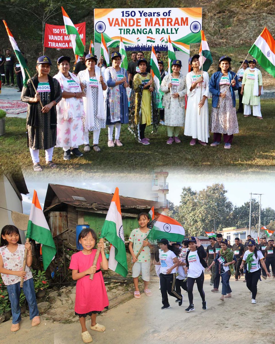 official_dgar's tweet photo. ASSAM RIFLES LEADS PATRIOTIC COMMEMORATION OF 150 YEARS OF “VANDE MATARAM” IN ASSAM AND MANIPUR

#AssamRifles organised a series of patriotic and community outreach activities across Assam and Manipur on 10 Aug 2026 to commemorate 150 years of Vande Mataram. The activities were involved by troops, families, students and local communities.

📍 Assam:
• Lecture & mass singing of Vande Mataram
• Painting competition for students of KV ONGC, Srikona

📍 Manipur:
• Poster-making competition at Phailengthang, Borobekra
• Lecture on the significance of Vande Mataram at New Life Academy School, Uchathol, Jiribam
• Tiranga Rally at Kadamtala in coordination with CRPF & Civil Administration

The initiatives inspired the younger generation to embrace patriotism, unity and national pride, while strengthening Assam Rifles’ bond with the local populace.

#AssamRifles #VandeMataram #150YearsOfVandeMataram #HarGharTiranga #Patriotism #YouthEmpowerment #Education #Innovation #CreativeLearning #FutureReady #NationBuilding #PatrioticSpirit #OperationSadbhavana #friendsofthenortheast #sentinelsofnortheast

@HMOIndia @adgpi @PIBHomeAffairs