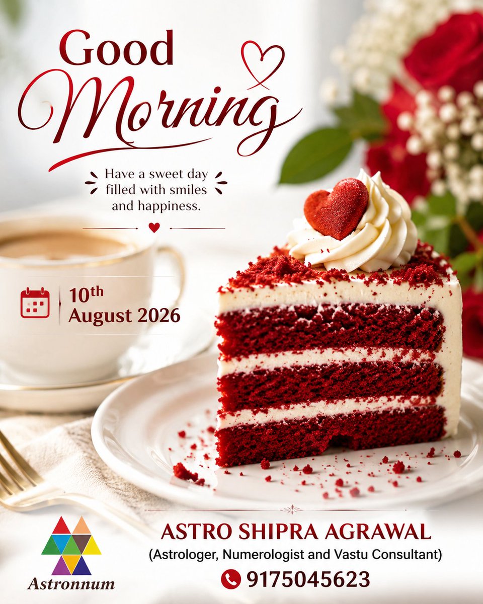 Astronnum's tweet photo. GOOD MORNING 🌄
#AstroShipraAgrawal
#Astronnum
#astrologer
#numerologist
#vastuconsultant
#GoodMorning
#Tuesday
#सुप्रभात
#eight1126
#जय_श्री_राम https://t.co/Ew42NliCkl