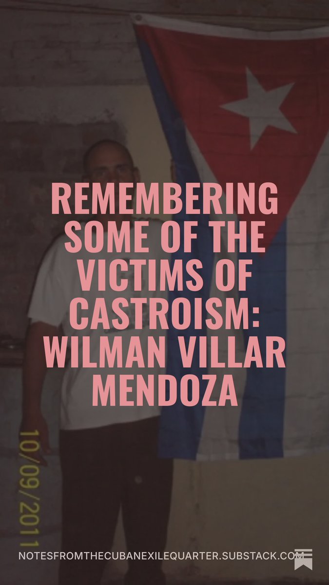 johnjsuarez's tweet photo. Remembering some of the victims of Castroism: Wilman Villar Mendoza https://t.co/s4sWPBDcx0 #ForgetFidel #100AñosConFidel #MalNacido #FidelCastro #FidelEsFidel #UnAsesino #FidelIsFidel #SOSCuba #RememberWilman https://t.co/6Ck6zQ9FBN