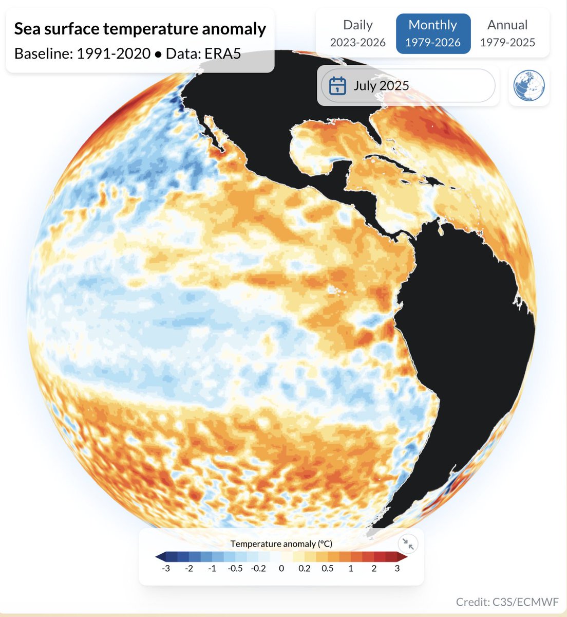 ryankatzrosene's tweet photo. Monthly sea surface temperature anomaly...
July 2025 vs July 2026 https://t.co/cApl7gcfrn