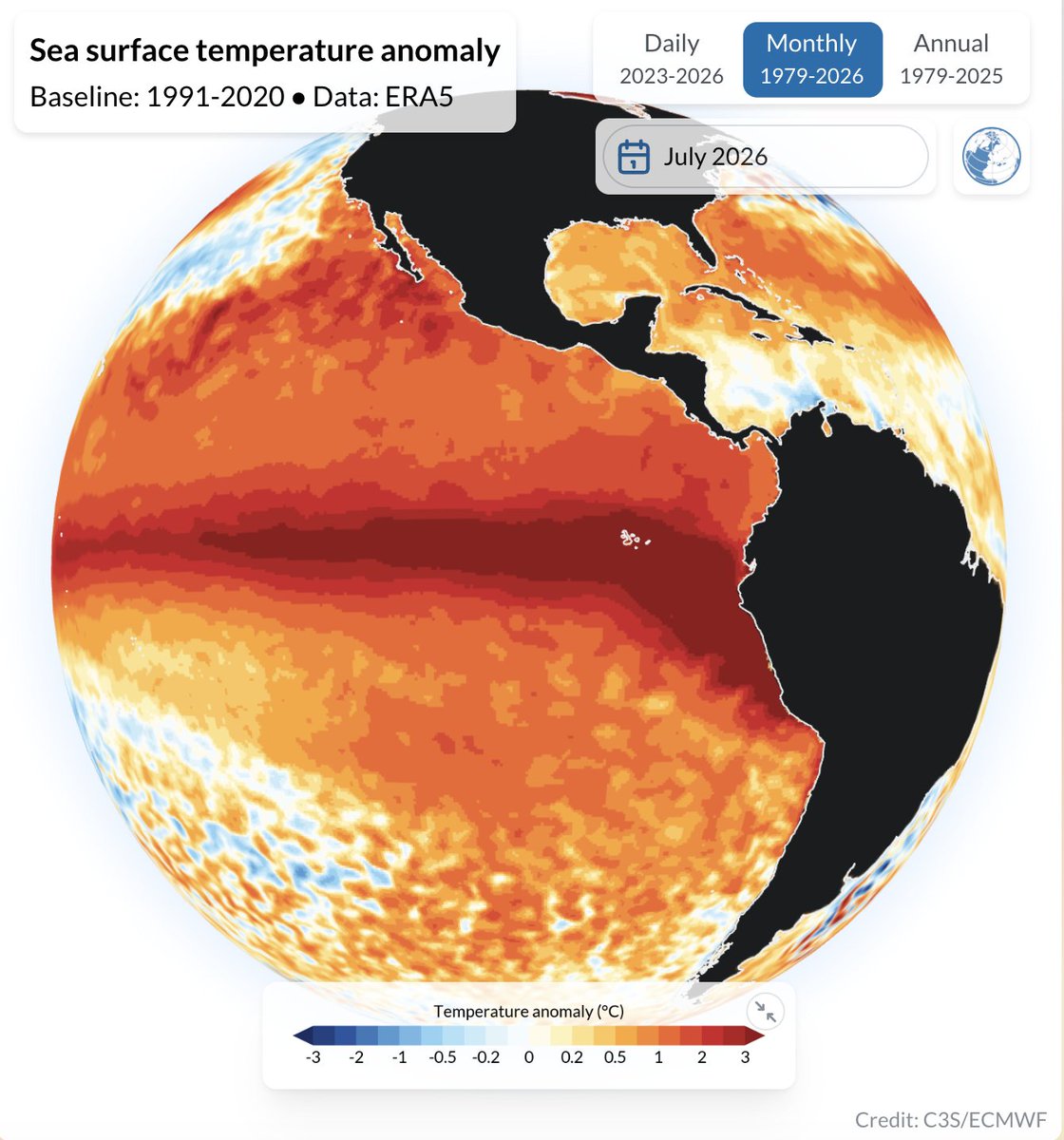 ryankatzrosene's tweet photo. Monthly sea surface temperature anomaly...
July 2025 vs July 2026 https://t.co/cApl7gcfrn