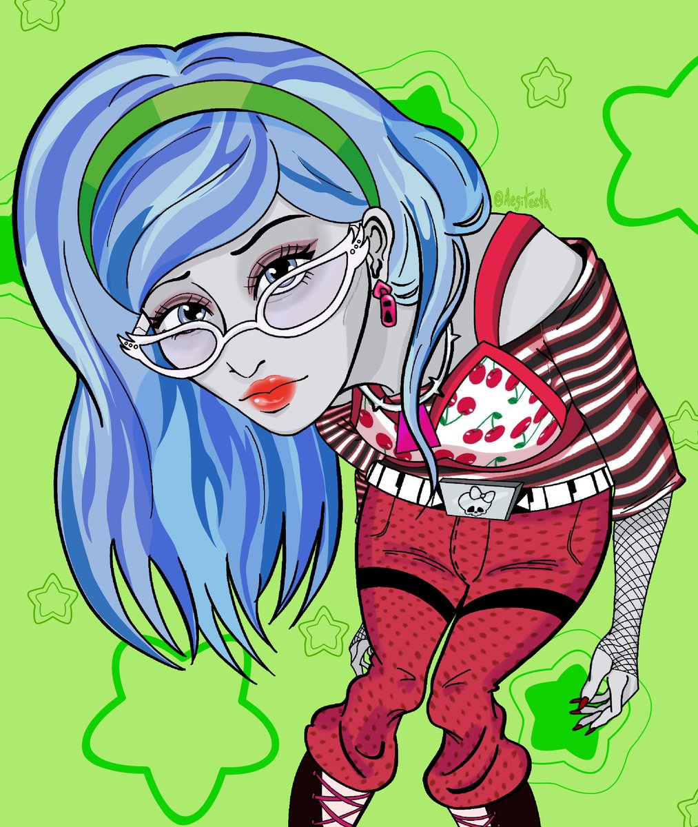 aegiteeth's tweet photo. when i was a kid i would ask my mom to play dolls with me but would get upset when she picked up ghoulia and made her speak english words. THATS NOT CANON. #monsterhigh https://t.co/n0B3J5Lzwh