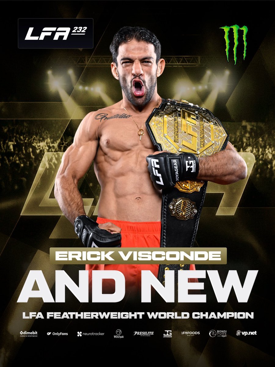 RicoQuillyJr's tweet photo. 4. Erick Visconde

17-3, 6 KO's, 6 Submissions

Fought relatively decent competition in Brazils regional scene before joining LFA, where he is 4-1, on a 4 fight win streak, most recently winning their Featherweight title https://t.co/DYD2UqMavs