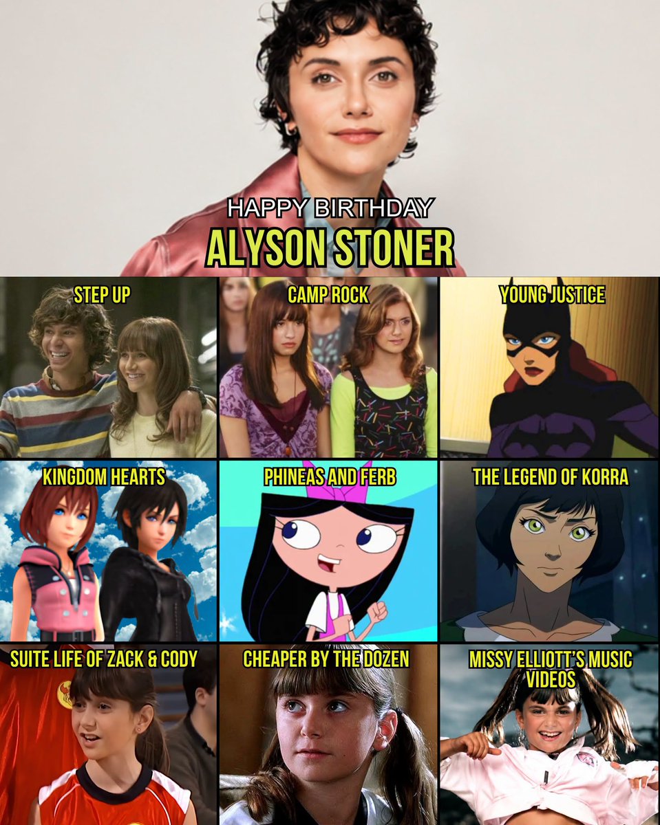 oniichanph's tweet photo. '2000s kids' legend/ icon turns 33 years old today 🎂

Before many fans knew Alyson Stoner as Isabella, Caitlyn, Sarah, Camille, or Kairi, millions had already seen them dancing alongside Missy Elliott in the early 2000s. That childhood breakthrough became the beginning of a remarkably varied career spanning more than two decades.

Her most notable roles and appearances include:
• Isabella Garcia-Shapiro (Phineas and Ferb franchise)
• Caitlyn Gellar (Camp Rock / Camp Rock 2: The Final Jam)
• Sarah Baker (Cheaper by the Dozen / Cheaper by the Dozen 2)
• Camille Gage (Step Up / Step Up 3D / Step Up: All In)
• Xion and Kairi (Kingdom Hearts franchise)
• Max (The Suite Life of Zack & Cody)
• Barbara Gordon / Batgirl / Oracle (Young Justice)
• Opal (The Legend of Korra)
• Featured Dancer (Missy Elliott’s “Work It,” “Gossip Folks,” “Pass That Dutch” and “I’m Really Hot”)

For anyone who grew up during the 2000s and 2010s, there is a good chance Alyson Stoner was somewhere in the movies, shows, games, or music videos that became part of those years. Happy 33rd birthday to a performer whose work has followed an entire generation from childhood into adulthood. 🎉