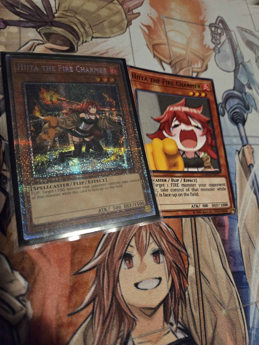 Brergrsart1's tweet photo. Printed a few proxies to hide in my binder and see if anyone notices - You think people can tell the difference if I used a Hiita you drew, @smilingspectra ? https://t.co/Wz9Knfxrql