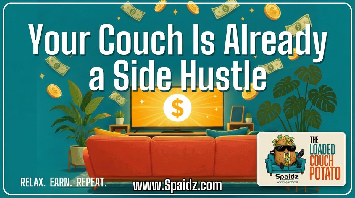 SpaidzOfficial's tweet photo. Your couch already works for streaming platforms.
You’re just usually not in the revenue line

Your Couch Is Already a Side Hustle — You Just Aren't Getting Paid for It https://t.co/XzJsrQTSwk 
#Streaming #Spaidz #CreatorEconomy #Filmmaker https://t.co/sWXt1Kspv3