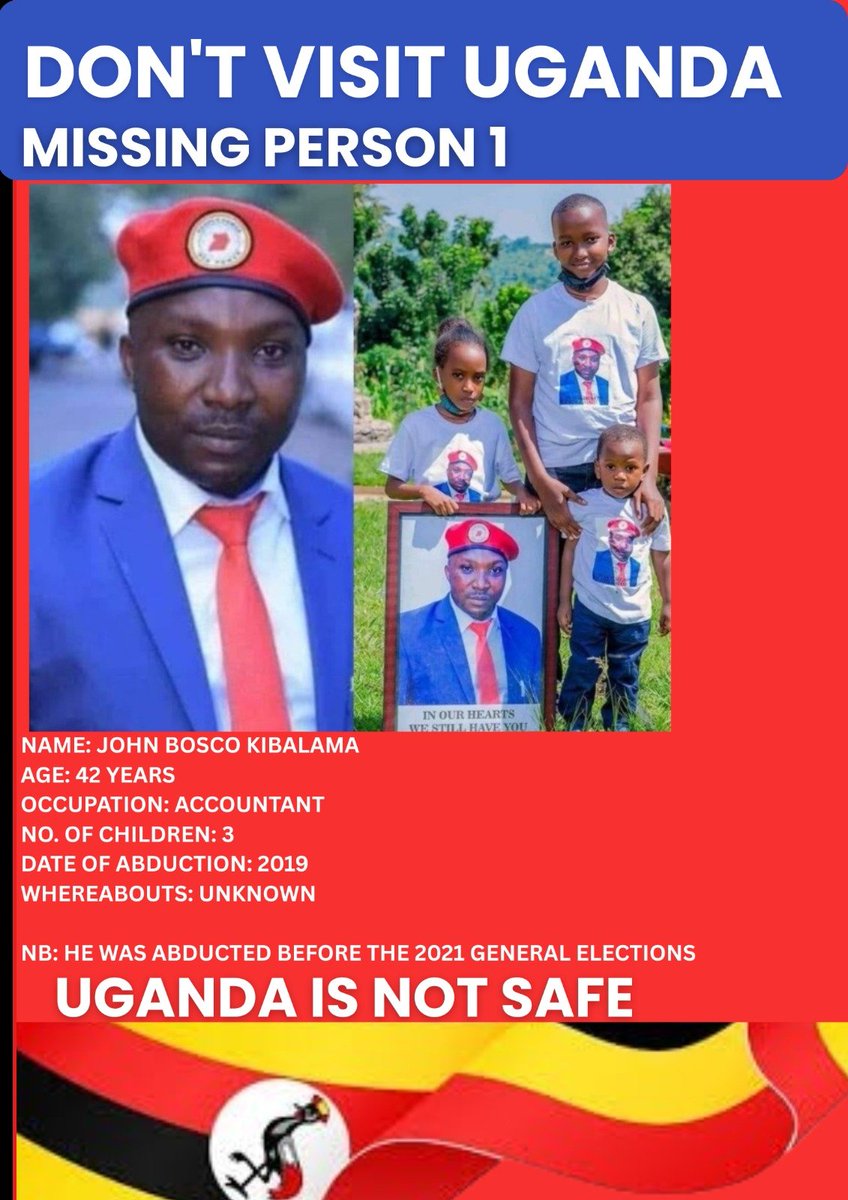 WalulyaRichard's tweet photo. Today marks rhe start of  the
DON'T VISIT UGANDA CAMPAIGN!

We demand for the release of political prisoners &amp; a stop to abductions! @KagutaMuseveni 
@HEBobiwine
@Patiencemu6
@SecRubio
@mkainerugaba
@10DowningStreet
@FCDOGovUK
@USEmbassyUganda
@EUinUG
@GermanyDiplo
@Europarl_EN https://t.co/SHzOp5WlK2