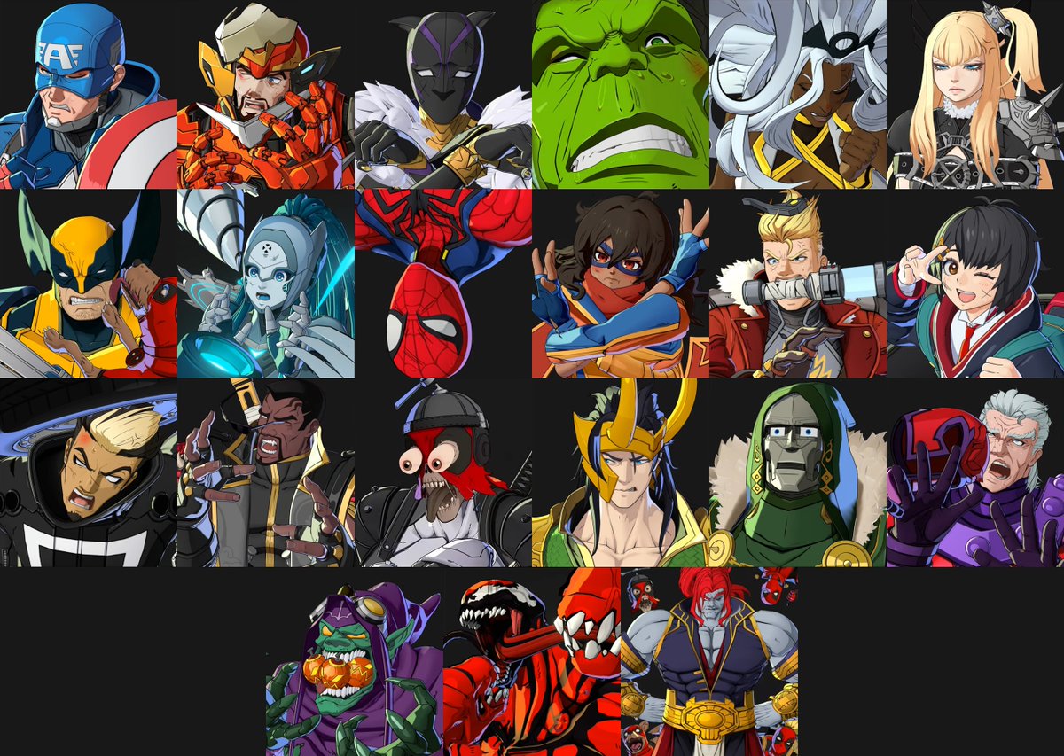 GohBilly1's tweet photo. A look at all the defeat portraits from Deadpool's win screen in Marvel Tokon: Fighting Souls. https://t.co/mtuO9vabxa