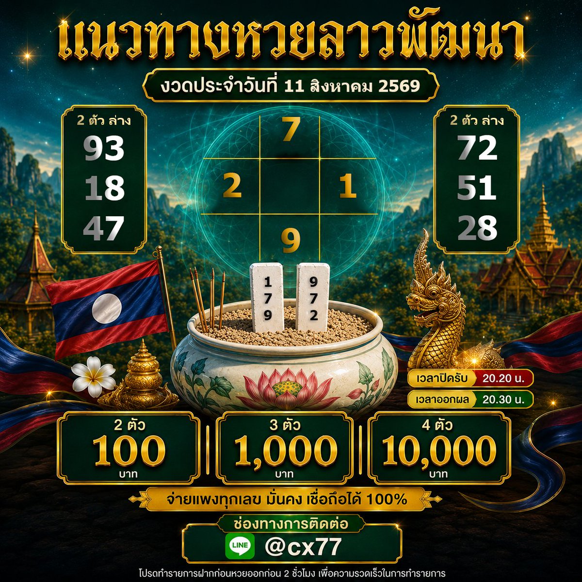 Jaiideejing's tweet photo. ลาวพัฒนา 🇱🇦
มาเด้อเลขธูป แม่นไม่แม่นตามดูในกลุ่มได้เลยย🥰

✨แจกเงินทุกวันแบบฟรีๆ!!
AF 7 % สมัคร 📌 พิกัด : https://t.co/sQUhqDKQBk

สมัครแล้วเข้ากลุ่มน้า 😍
📌กลุ่มกิจกรรม https://t.co/pWV7da9y7e

#หวยเด็ด #หวยออนไลน์ #ลาวพัฒนา #ฮานอย #jaiideejing https://t.co/YoEE6bvIgi