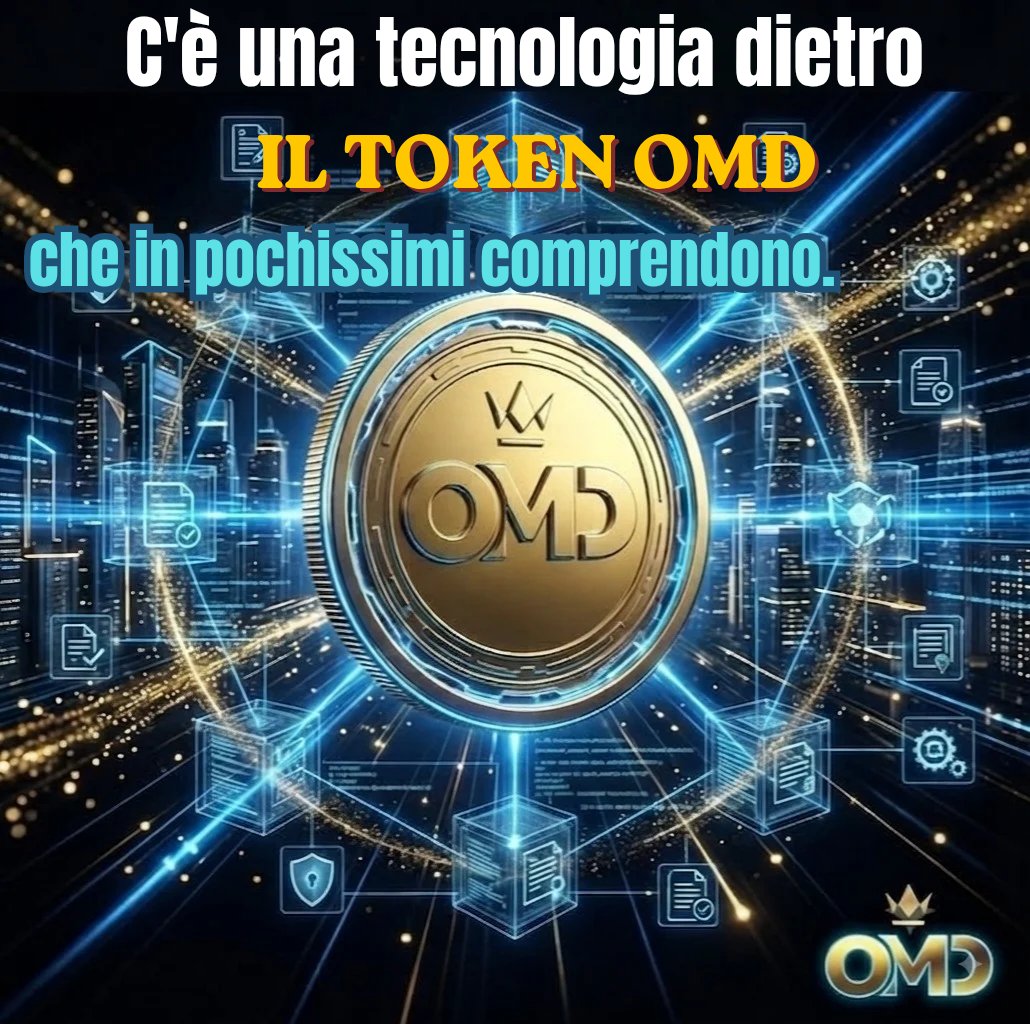OMD_Italian's tweet photo. C'è della tecnologia dietro
il token OMD? 🧐

Questa tokenizzazione è supportata da asset del mondo reale. 💱

Parliamo di digitalizzare il mondo reale per democratizzare gli investimenti globali. 

https://t.co/6LjDffyx7o

#OMD
#Tokenizzazione https://t.co/Nhm4eBpKGn