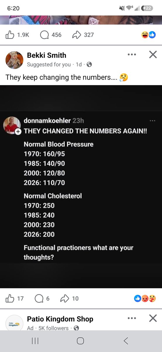 OptionsTraderEB's tweet photo. @foundmyfitness Maybe stop moving the goalposts on what is normal blood pressure...another fuckin scam https://t.co/9VAfpNzNxz