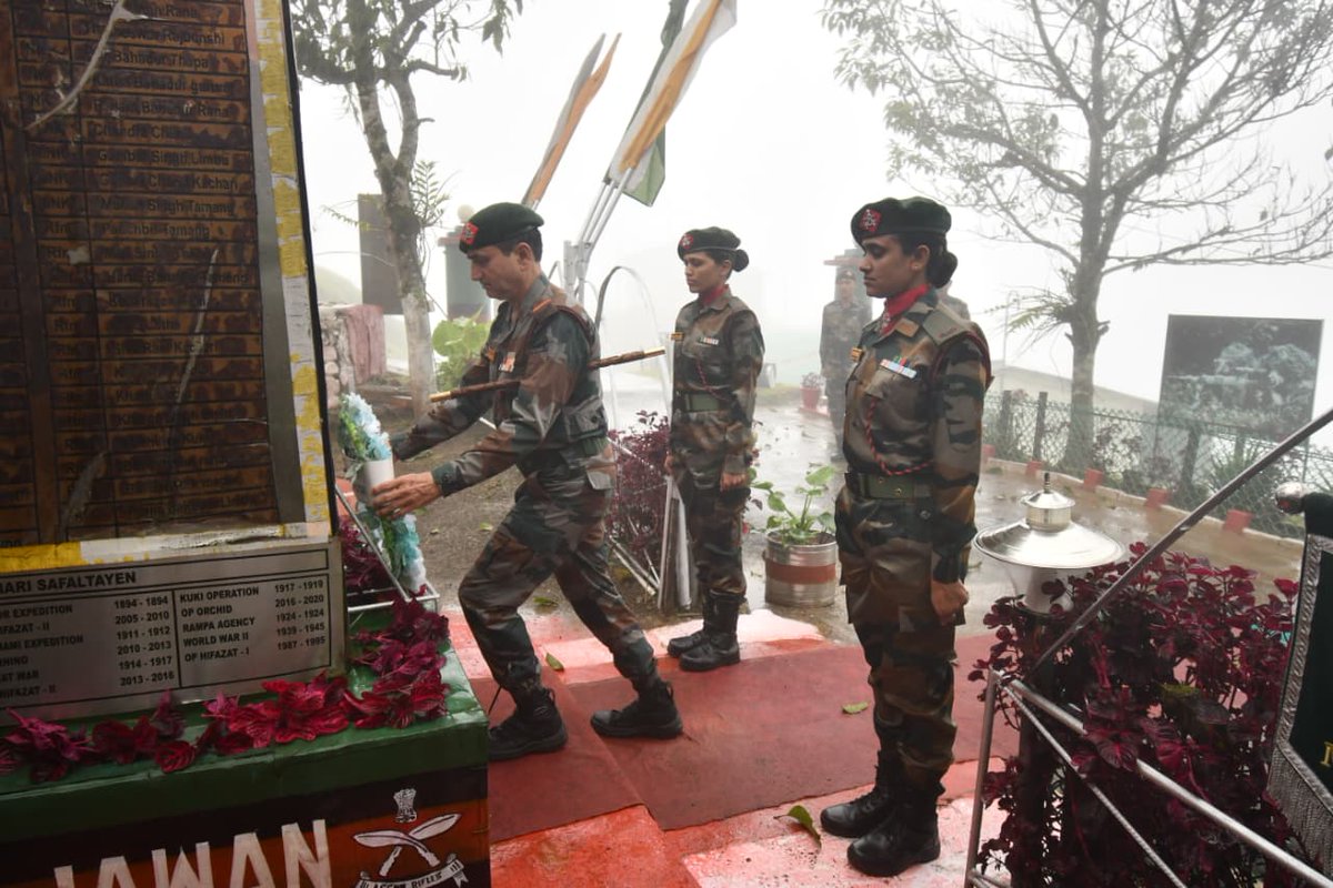 official_dgar's tweet photo. ASSAM RIFLES HONOURS BRAVEHEART NAIK GOVIND SINGH ON HIS MARTYRDOM ANNIVERSARY IN TENGNOUPAL

#AssamRifles paid solemn tribute to Naik Govind Singh on 10 August 2026 at Battalion Headquarters, Tengnoupal, commemorating the 28th anniversary of his supreme sacrifice during Operation Rakshak in Jammu & Kashmir.

During a fierce encounter on 10 August 1996, Naik Govind Singh displayed exceptional courage while leading his LMG group, engaging militants and neutralising two adversaries. Despite sustaining a fatal gunshot wound, he continued to engage the enemy until his last breath.

A solemn wreath-laying ceremony was conducted to honour his indomitable courage, selfless devotion and supreme sacrifice.

#SaluteToMartyrs #HonourTheFallen #RememberingOurHeroes #MartyrsOfIndia #ForeverInOurHearts #TributeToBravehearts #AssamRiflesMartyrs #HeroesNeverDie #LestWeForget

@HMOIndia @adgpi @PIBHomeAffairs