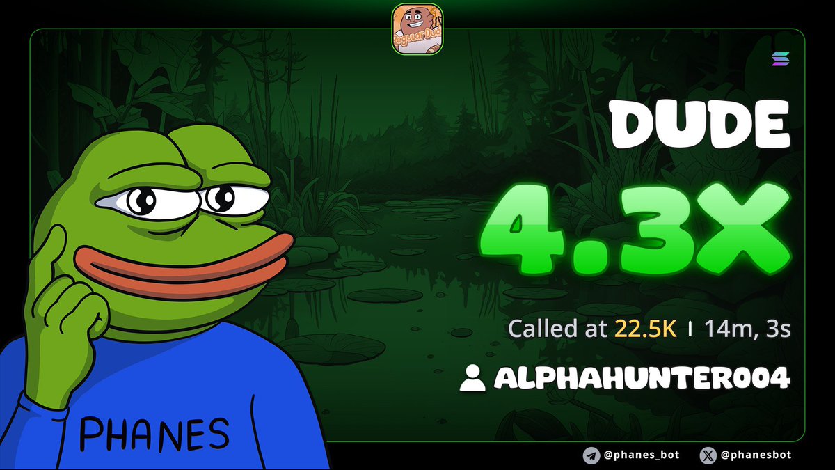 Alpha_hunter002's tweet photo. 4.3x profit from my call on $DUDE

9mBGKrFV4WBrbU6MtVWa8knMxCYwFSJPkAjBLkywpump https://t.co/IfEVWpsDMT
