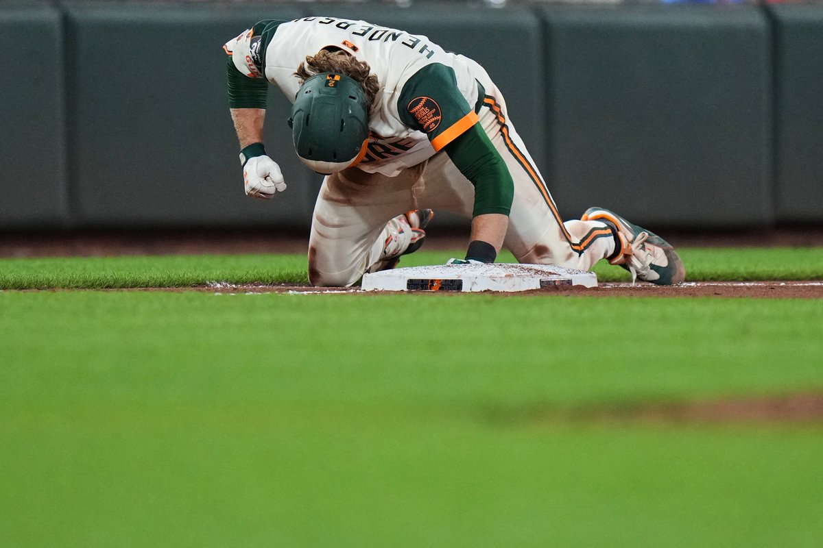 CharmCityChirp's tweet photo. Gunnar Henderson is batting .080 since that triple btw https://t.co/zu5KZmqYXQ
