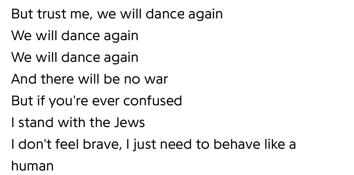 KatyaSedgwick's tweet photo. There is not a single objectionable word in @BoyGeorge’s We Will Dance Again. Not one. https://t.co/22QJlgkq1s