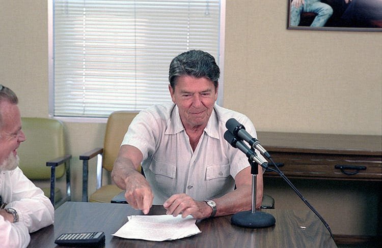 HistoryFeed_7's tweet photo. On August 11, 1984, Ronald Reagan was about to record his weekly radio address when he leaned into the microphone and joked:

“My fellow Americans, I’m pleased to tell you today that I have signed legislation that will outlaw Russia forever. We begin bombing in five minutes.”

It was only a mic check. The line was never meant to air.

But the recording leaked, and in the middle of the Cold War, a joke about bombing the Soviet Union was hardly harmless. Moscow reacted angrily, while critics in the U.S. accused Reagan of being dangerously reckless.

Reagan later acknowledged it was a joke. But the moment became legendary.

It was classic Reagan: a former Hollywood actor using timing, humor and a single offhand line to create one of the most memorable moments of the Cold War.